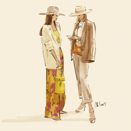 fashion illustration yellow pants