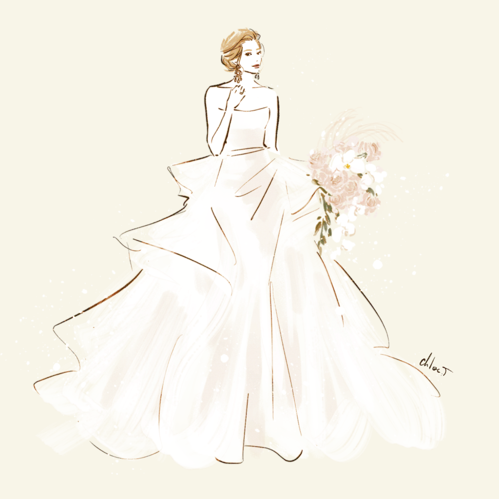 wedding dress illustration
